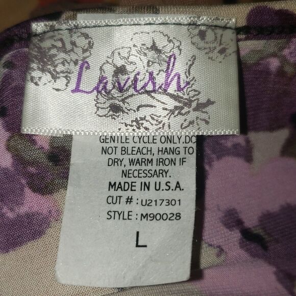 Lavish Purple Floral Ruffly Blouse - Picture 6 of 7